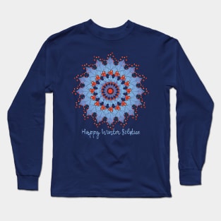 Happy Winter Solstice Mandala Long Sleeve T-Shirt